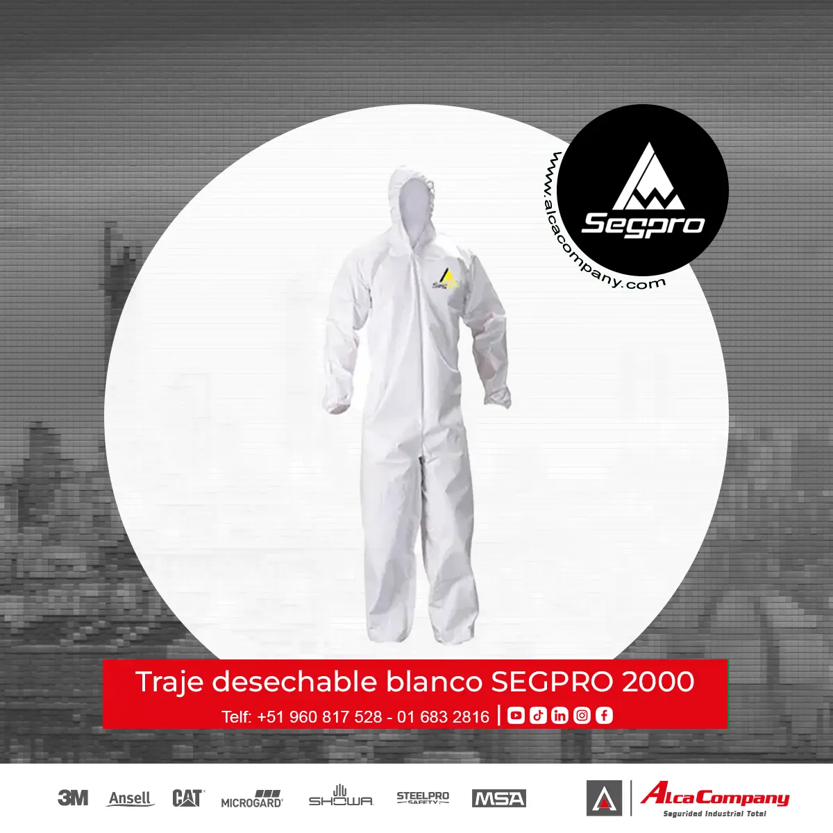 Traje Descartable 2000 Segpro Blanco