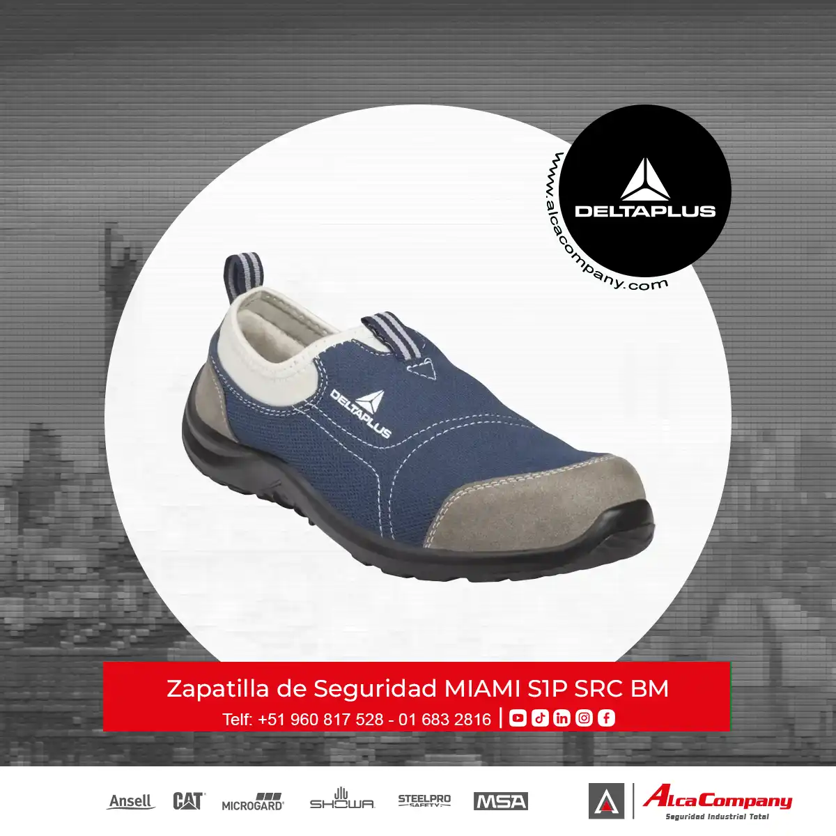 Zapatilla de Seguridad MIAMI S1P SRC BM – Delta Plus