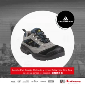 Zapato Piel Serraje Afelpado y Nylon Poliamida Gris Azul – Delta Plus