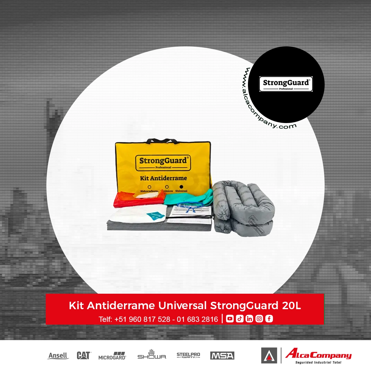 Kit Antiderrame Universal StrongGuard 20L